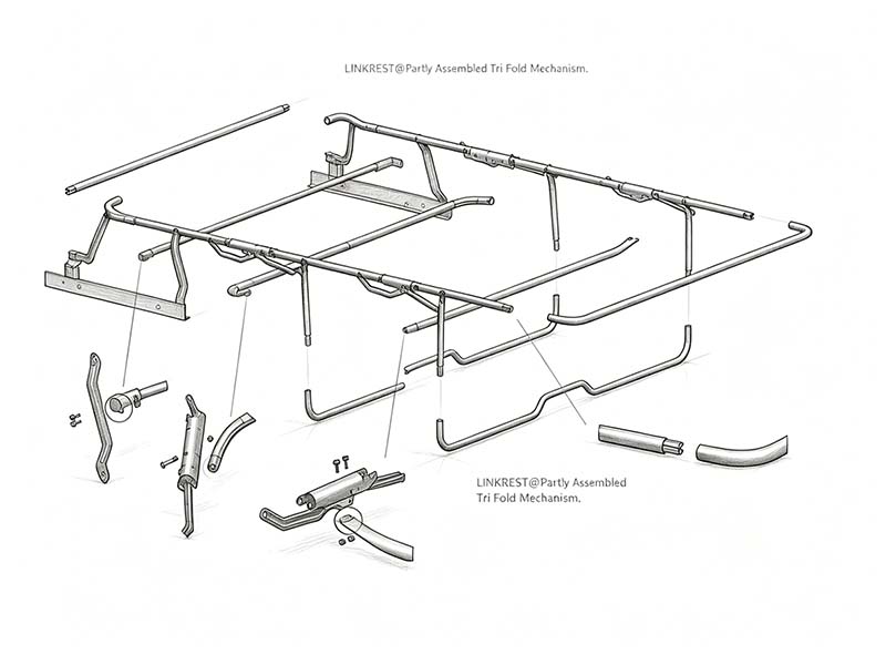 Cara merakit mekanisme sofa bed lipat 3 dengan mekanisme perakitan sebagian